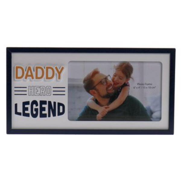 Daddy Hero Legend Frame - 25cm x 13cm