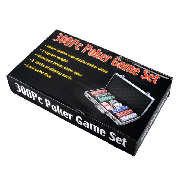 300 Pack Aluminium Poker Game Set Case - 11.5g