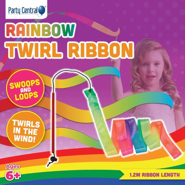 Rainbow Twirling Ribbon - 120cm