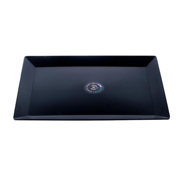 Melamine Rectangular Black Platter Tray - 35cm x 25cm x 2cm