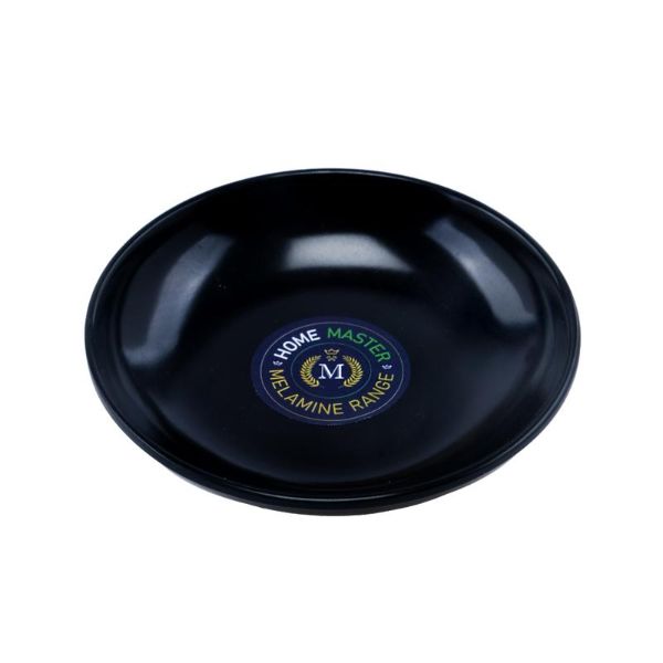 Melamine Black Round Sauce Dish - 9.5cm x 2cm