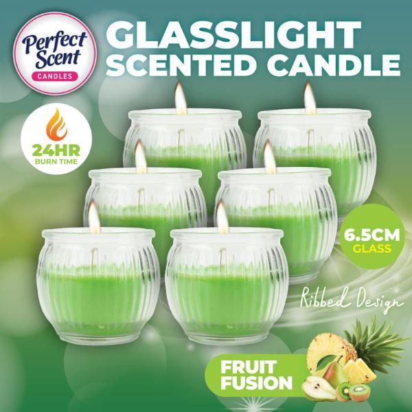 Candle Glasslight Scented 6.5cm Fruit Fusion