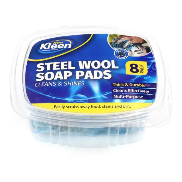8 Pack Stainless Steel Wool Soup Pad - 6cm x 6cm