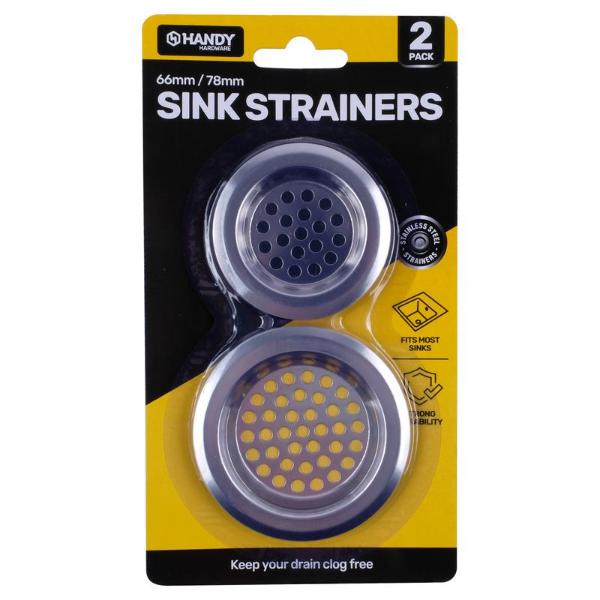 2 Pack Plumbing & Kitchen Accessories Sink Strainer - 6.6cm x 7.8cm