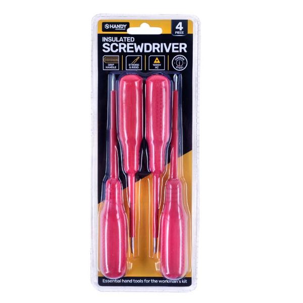 4 Pack Insulated Rubber Screwdriver