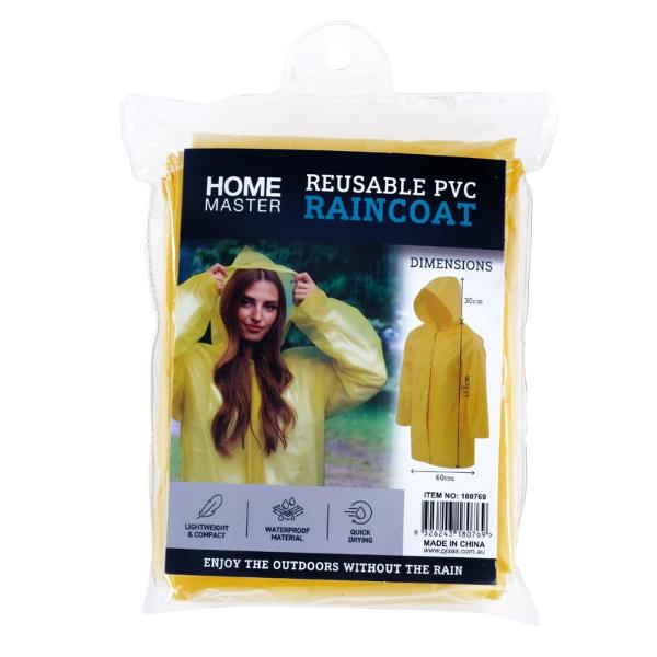 Adult Yellow Plain Rain Coat - 143cm x 60cm