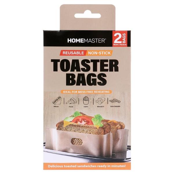 2 Pack Toaster Bags - 16cm x 16.5cm