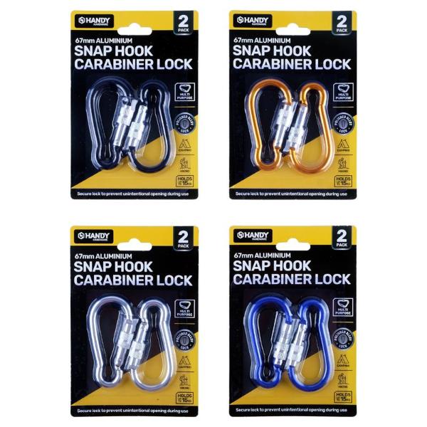 2 Pack Carabiner Lock Roll Down