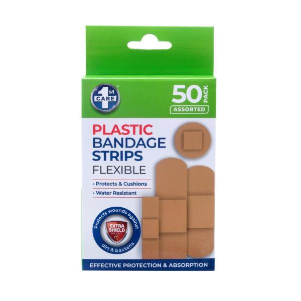 50 Pack Water Resistant Bandage Strips