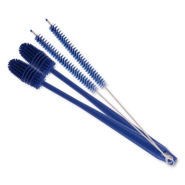 4 Pack Xtra Kleen Metal Straw Bottle & Straw Brush Set
