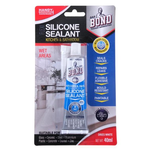 Kitchen & Bathroom Silicone Sealant - 40ml