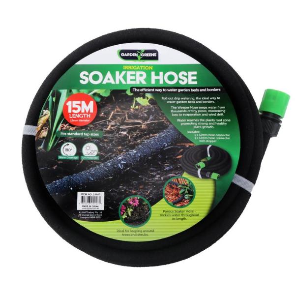 Hose Garden Soaker Eco 15m Black