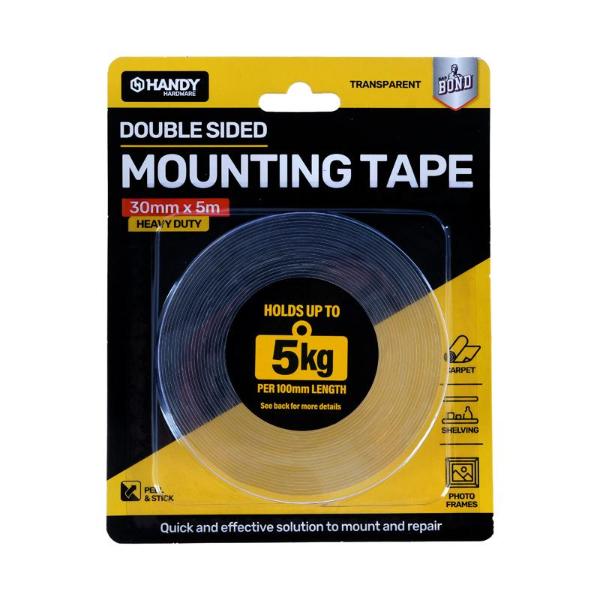 Clear Heavy Duty Double Sided Tape - 3cm x 500cm