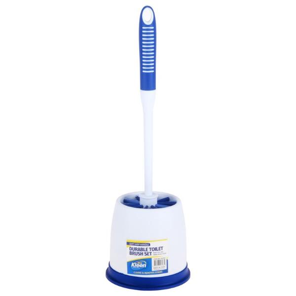 Toilet Brush With Soft Grip Handle & Holder