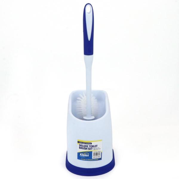 Deluxe Toilet Brush With Soft Grip Handler & Holder