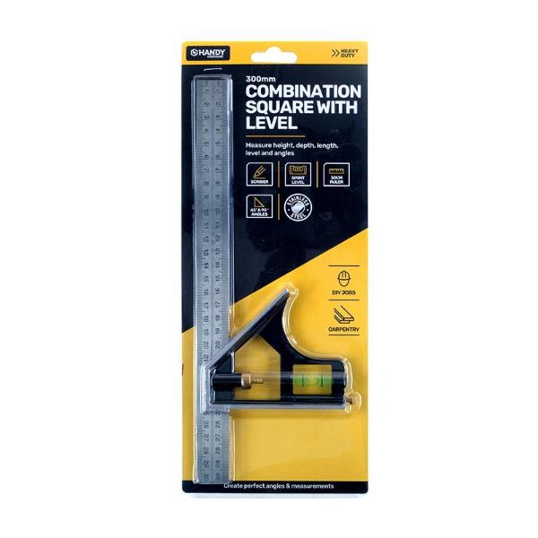 Try Square Level Try Square With Spirit Level - 30cm | The Base Warehouse