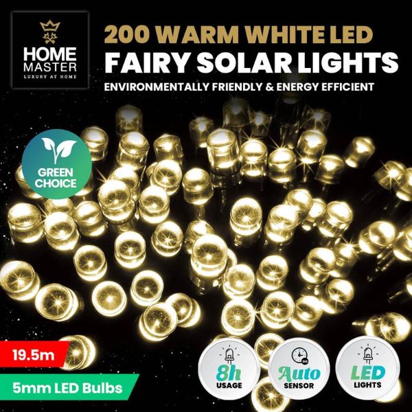 Warm White Led Solar Fairy Light - 19.5cm