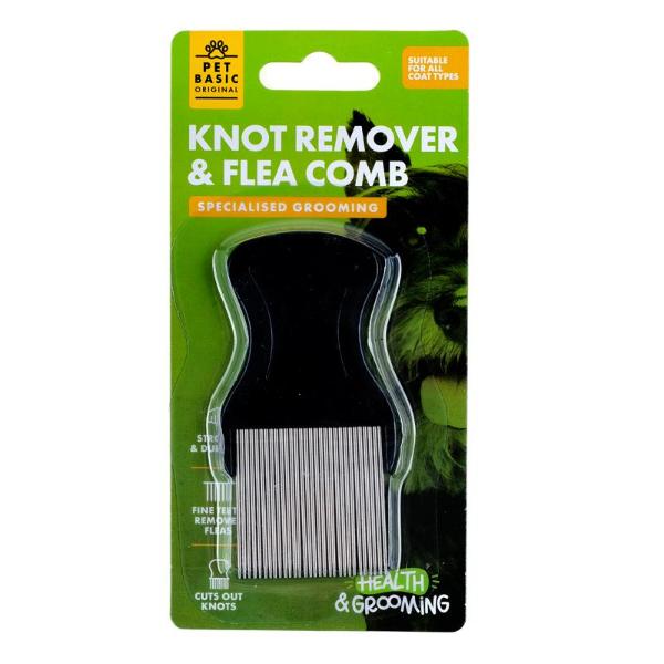 Flea & Knot Remover Pet Grooming Fine Comb - 9cm x 5cm