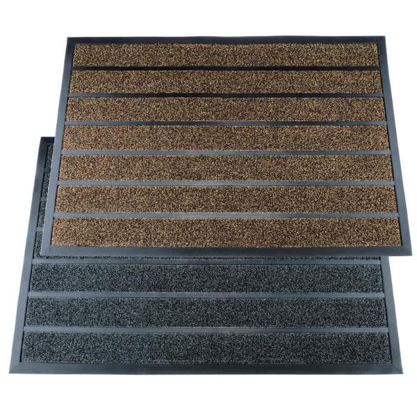Mat Outdoor Rubber 60cm x 90cm Black / Brown Assorted in Carton