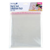 Load image into Gallery viewer, 50 Pack Premium Peel &amp; Seal Cellophane Bags - 15cm x 15cm
