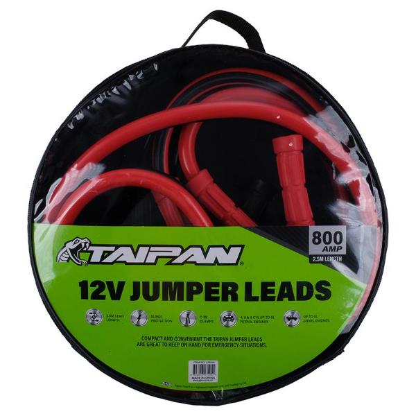 Taipan 800A C-39 Clamps & Surge Protection Jumper Lead Cables - 250cm
