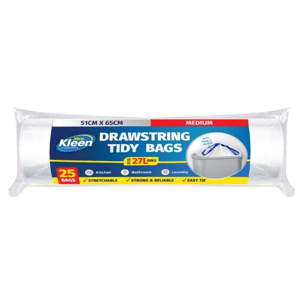 25 Pack White Medium Garbage Bin Bag