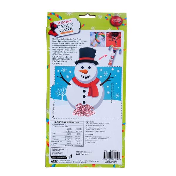 Jumbo Tutti Frutti Candy Cane - 23cm