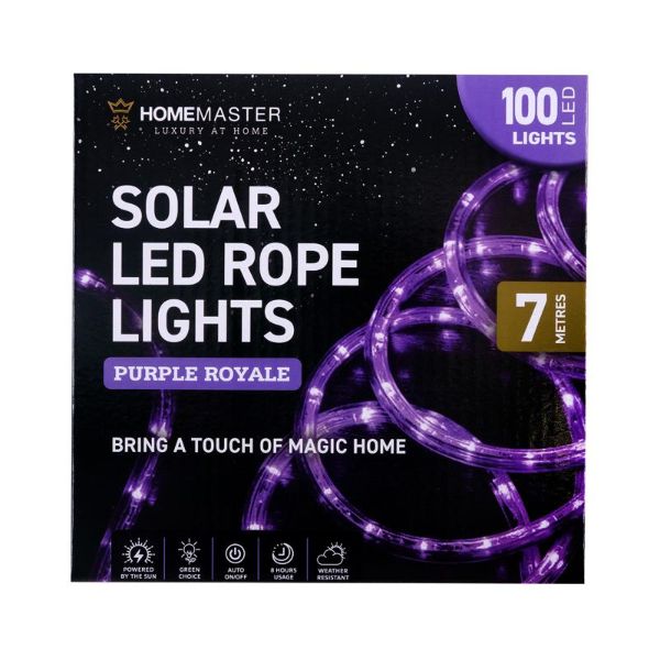 Purple Royale Led Solar Rope Light - 700cm