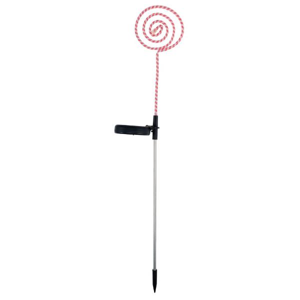 Solar Candy Cane Led Stake Lollypop - 10cm x 10cm