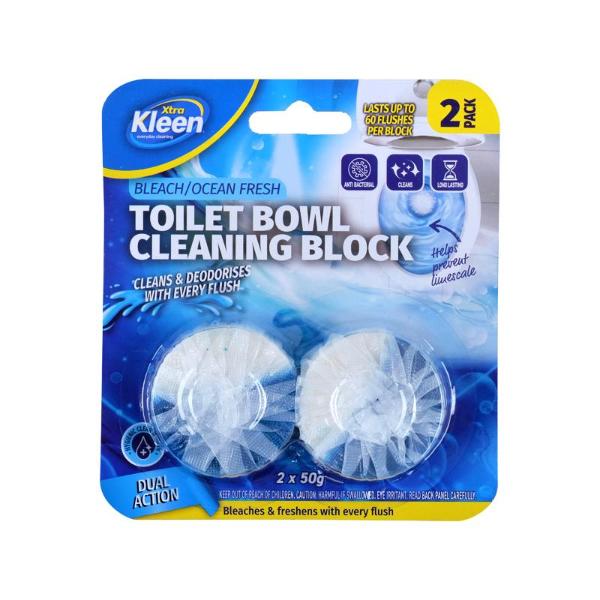 2 Pack Dual Action Toilet Deodorising Cistem Blocks - 50g