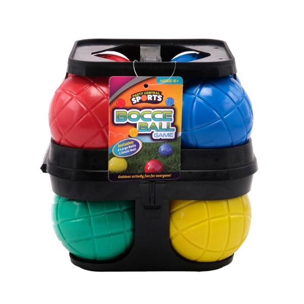 Bocce Ball Game Set 9pce Large Ball: 7cm & Small Ball 3cm Red, Green, Blue & Yellow