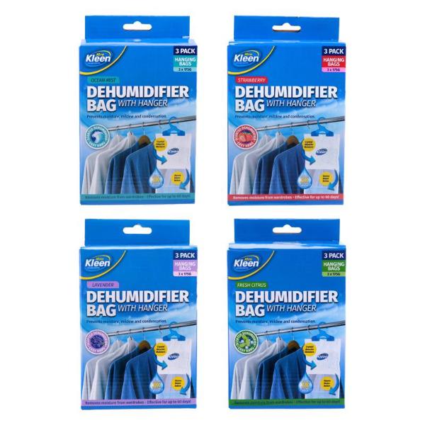 3 Pack Dehumidifier Bag With Hanger - 175g