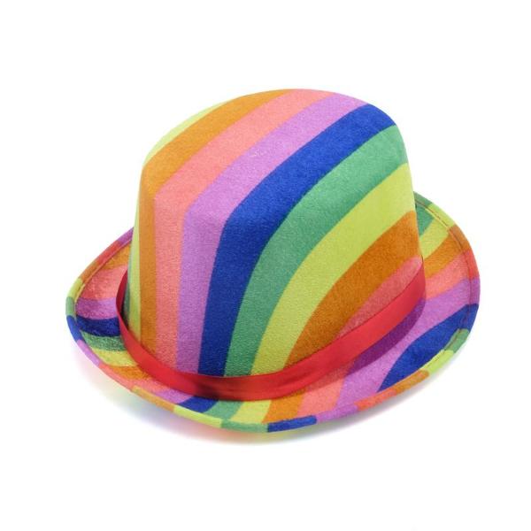 Rainbow Premium High Top Flocked Children Craft Hat - 27cm x 31cm x 12.5cm