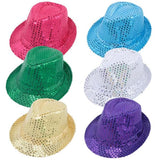 Load image into Gallery viewer, Premium Fedora Sequinned Children Craft Hat - 29cm x 24cm x 13cm

