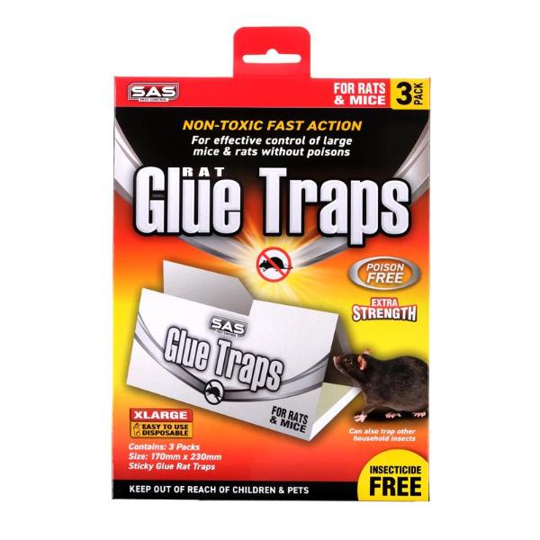 3 Pack White & Clear Rat Glue Trap - 17cm x 23cm