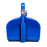 Load image into Gallery viewer, 2 Pack Blue Jumbo Heavy Dudy Dustpan &amp; Brush Set - 33cm x 40cm
