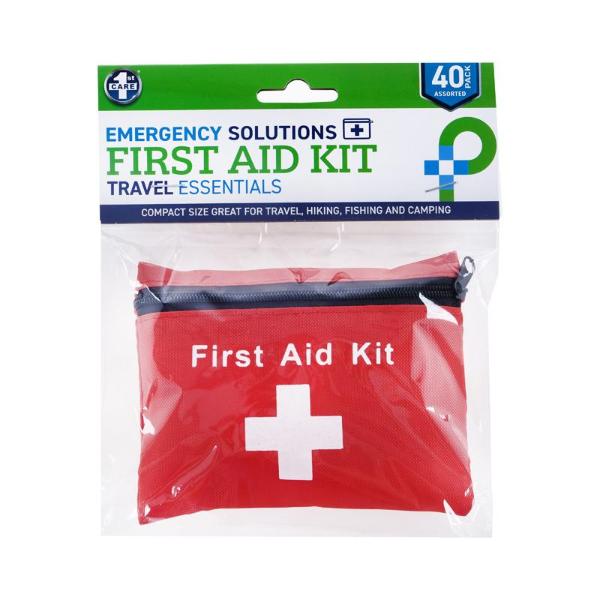 40 Pack Assorted Travel First Aid Kit With Storage Bag
