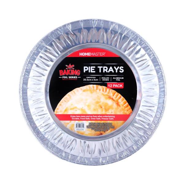 12 Pack Full Pie Baking Trays - 20.5cm x 3cm