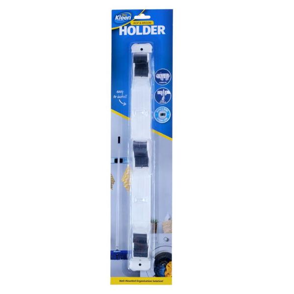 Mop & Broom Wall Mounted Holder With Hanger
