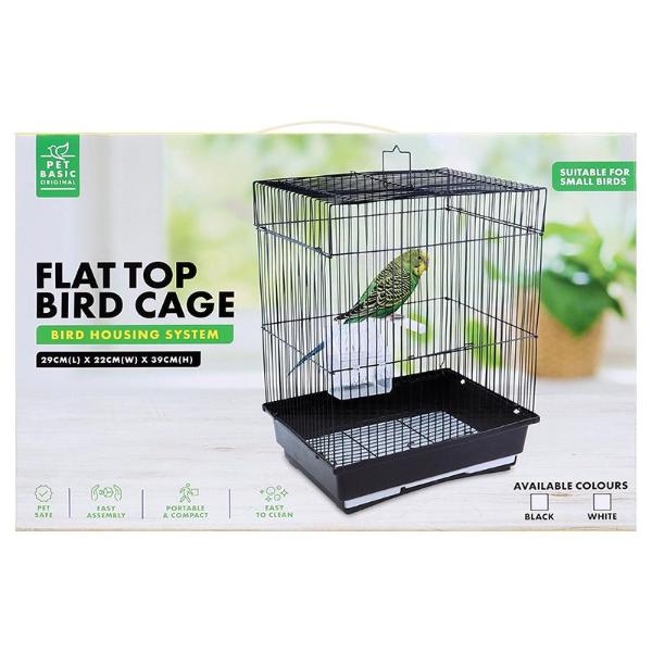 Black Or White Partitioned Breeders Bird Cage - 30cm x 23cm x 39cm