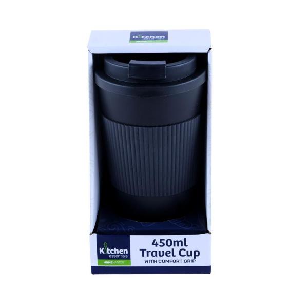 Black Tall Travel Coffee Mug - 450ml