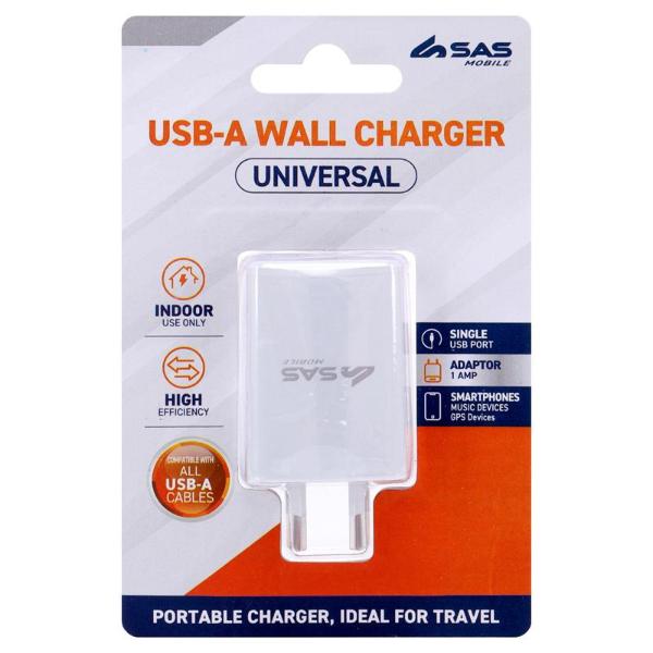 White 1 Port Usb A 1A Charger