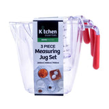 Load image into Gallery viewer, 3 Pack Measuring Jug Set - 200ml / 400ml / 900ml
