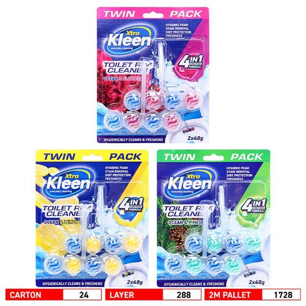 2 Pack Assorted Clip On Toilet Rim Clip On Dual Freshener Deodoriser