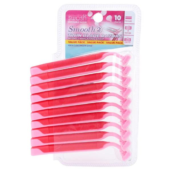 10 Pack Womens Lubricating Strip 2 Blade Razor