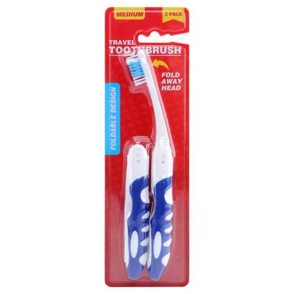 2 Pack Folding Travel Toothbrush