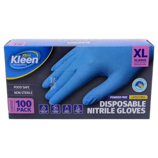 100 Pack XLarge Powder Free Disposable Gloves