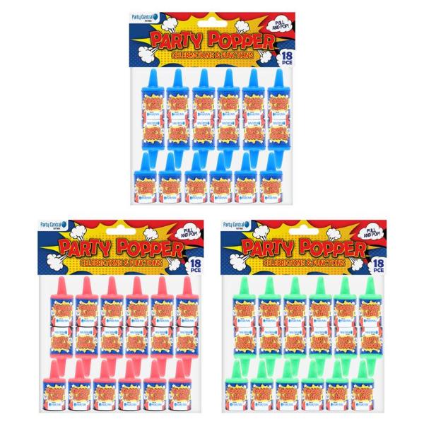 18 Pack Party Poppers
