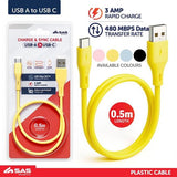 Load image into Gallery viewer, Charge &amp; Sync Usb A To Usb C Short Cable - 50cm
