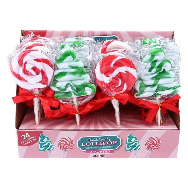 Christmas Peppermint Candy Lollipops - 35g